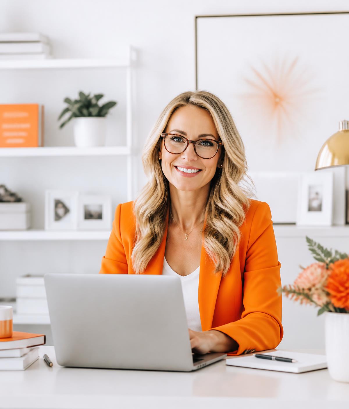 Business owner reviewing her website's search performance